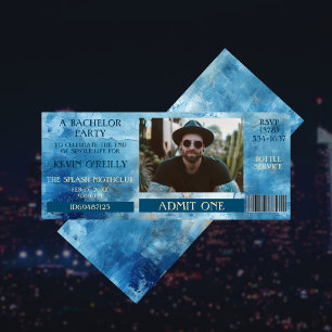 Billete para la invitación con fotografía de solte
