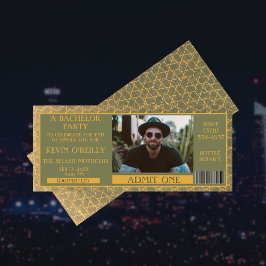 Billete para la invitación con fotografía de solte