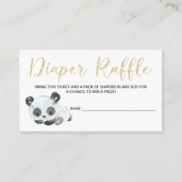 Billetes de tarjetas Panda Diaper Raffle para Baby