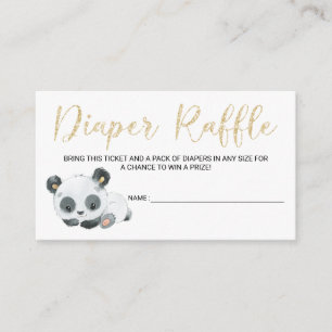 Billetes de tarjetas Panda Diaper Raffle para Baby