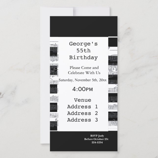 Billetes musicales Cumpleaños (Anverso)