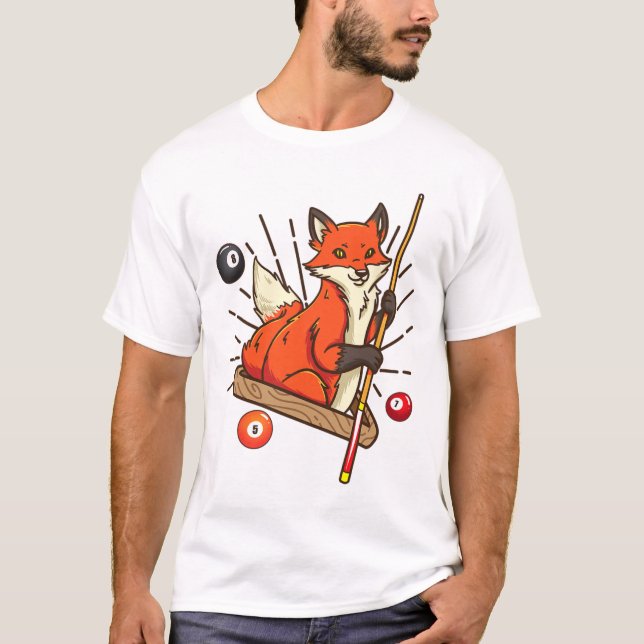 Billiard Fox Hustler Pool Camisetas Chicas Snooker (Anverso)