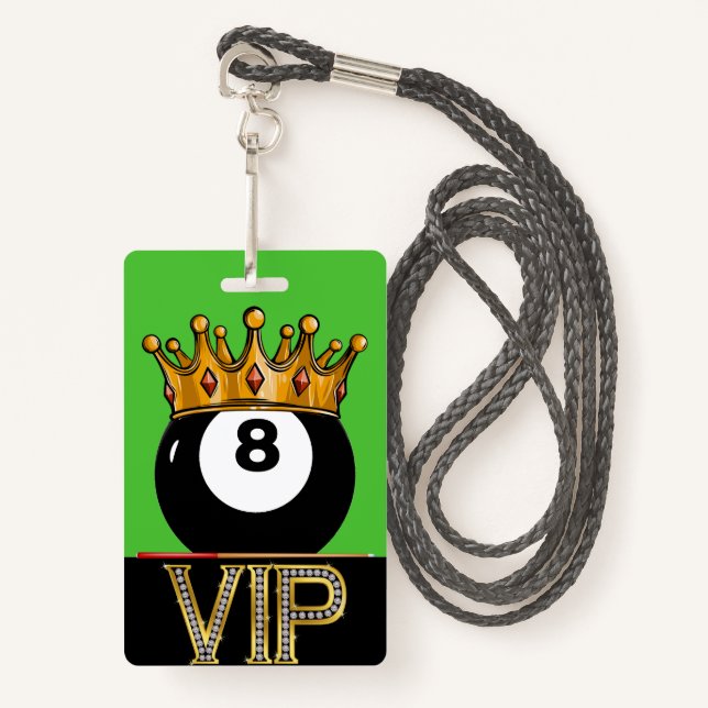 Billiards VIP - Tarjeta Lanyard Snooker (Anverso son cordón)