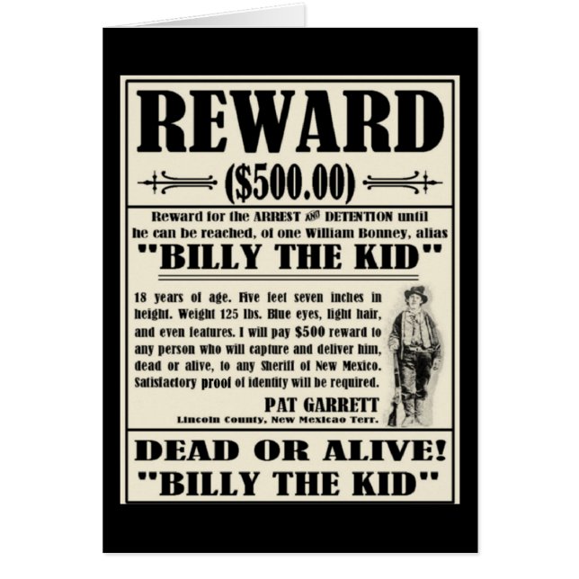 Billy el niño quiso el poster (Frente)