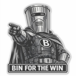 Bin Sentinel: Bin para la Victoria Pegatina Imperm