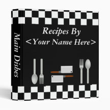 Binador de recetas personalizado de tablero de aje