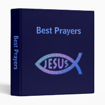 Binder cristiano con símbolos de Ichthus