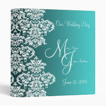 Binder de Boda turquesa de Damask