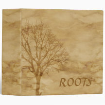Binder de genealogía de árbol de raíces de vintage