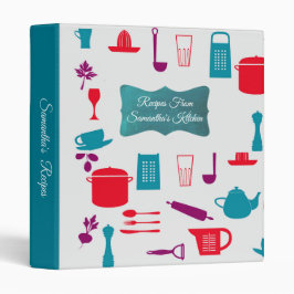 Binder de recetas retro multicolor moderno