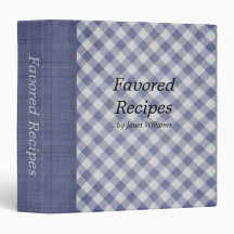 Binder Personalizado de 1,5" de Blue Gingham