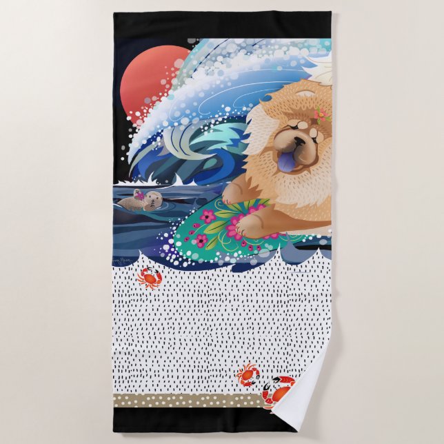 BINDI CHOWABUNGA - Toalla de playa Chow Lg (Anverso)