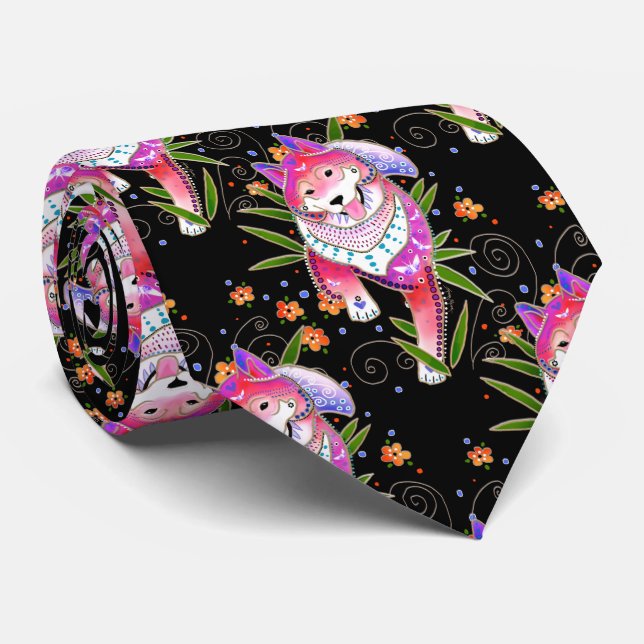 BINDI SHIBA INU - corbata de diseño (Enrollado)