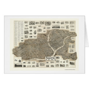 Binghamton, mapa panorámico de NY - 1901