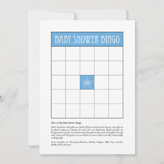 Bingo Baby Shower - Azul
