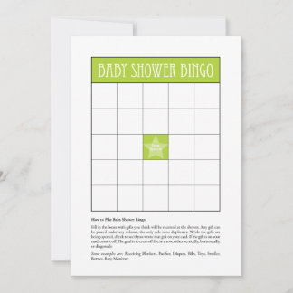Bingo Baby Shower - Verde