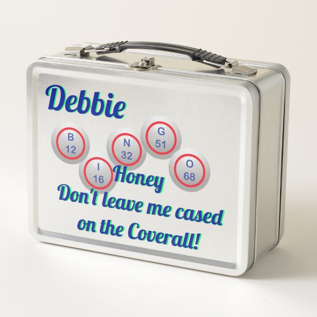 Bingo Casing con nombre y bolas de bingo (Anverso)