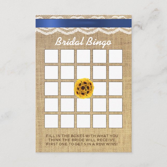 Bingo de Despedida de Soltera con Lazo de Bola de  (Anverso)