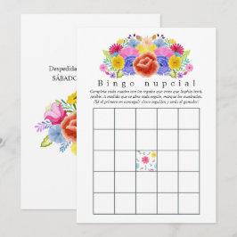 Bingo de Despedida de Soltera Fiesta Española Flor