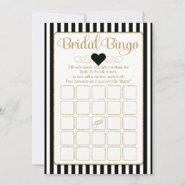 Bingo de novia Tarjetas de juego Black Gold Bridal