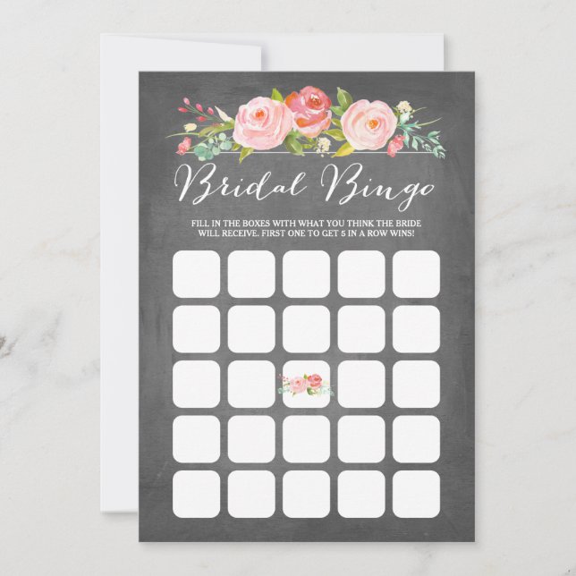Bingo Rosa Garden Bridal Shower (Anverso)