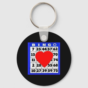 Bingo-Tarjeta con llavero del corazón