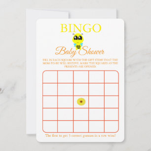 Bingo, Volante de tarjetas de juego Baby Shower, B