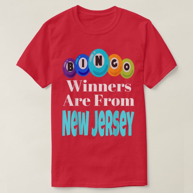 Bingo Winners Are From New Jersey Funny Game Night (Diseño del anverso)