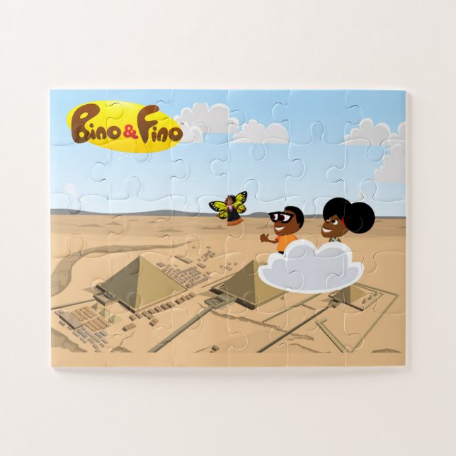Bino y Fino Egipto Pirámides niños rompecabezas (Horizontal)