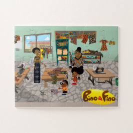 Bino y Fino en el rompecabezas de los niños a la s