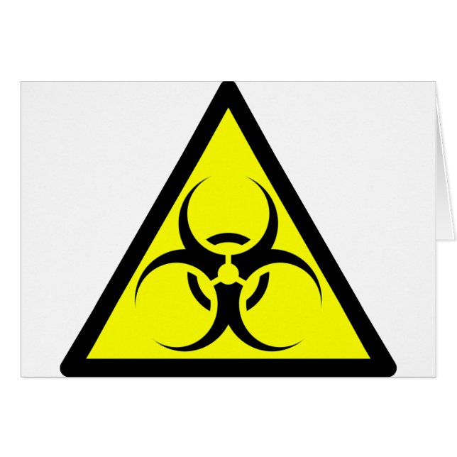 Bio peligro o amarillo de cuidado del símbolo del (Anverso (Horizontal))