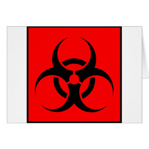 Bio peligro o rojo de cuidado del símbolo del