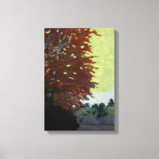 Birch Junto Al Lago En La Impresión De Canvas Domi