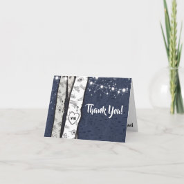 Birch Tree Twinkle lights tarjetas de notas de agr