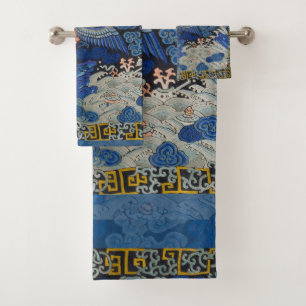 Bird Blue Chinese Embroidery Vintage
