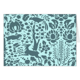 Bird, Deer, tree folk pattern