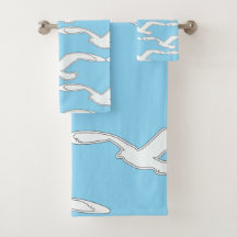 Bird In Flight Bath Accesorio Lt Blue