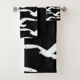 Bird In Flight Bath Accesorio Negro