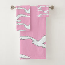 Bird In Flight Bath Accesorio Pink
