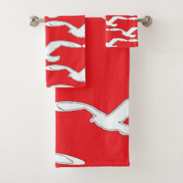 Bird In Flight Bath Accesorio Red