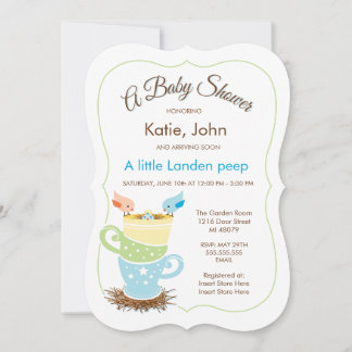 Bird | Invitación de Boy Baby Shower