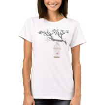 birdcage en la camiseta de la rama