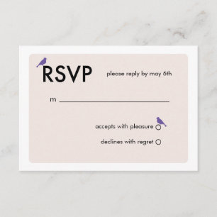 Birdcage moderno que casa la tarjeta de RSVP -