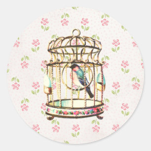 Birdcage Vintage Pegatina
