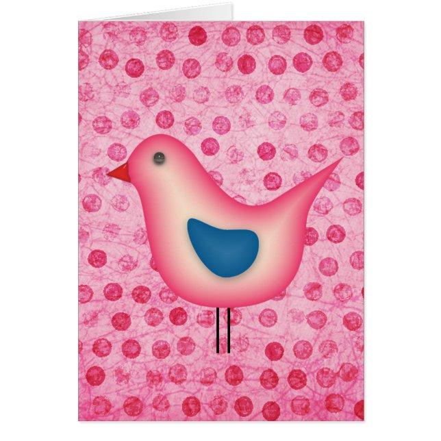 Birdie on Pink Polka Dots (Frente)