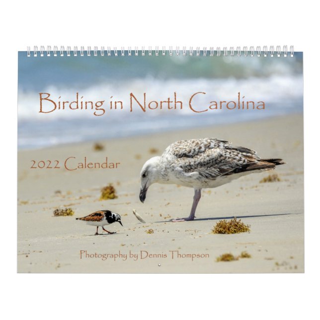 Birding en el calendario de Carolina del Norte en  (Tapa)