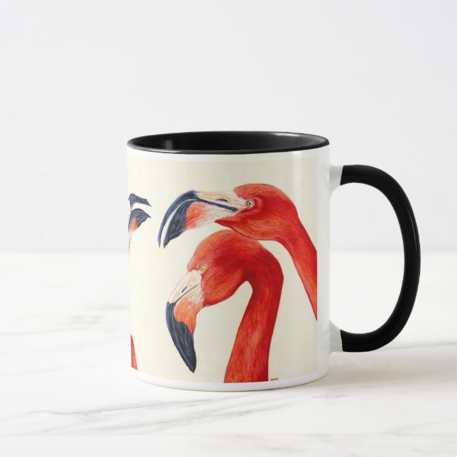 Birds of a Feather - taza de café del flamenco (Derecha)