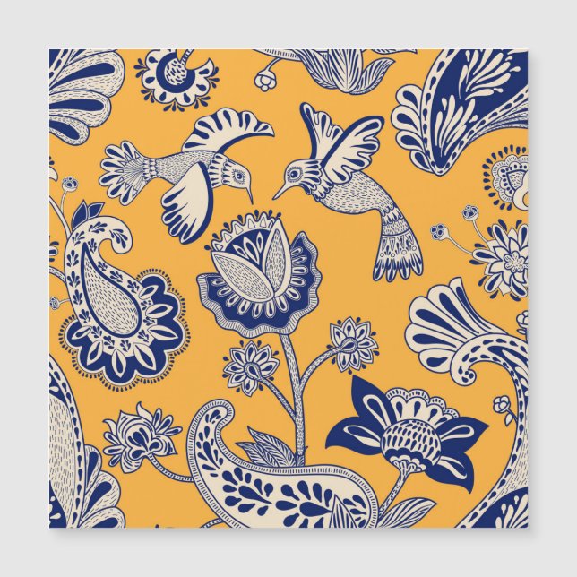 Birds Paisley Flowers Vintage Pattern (Anverso)