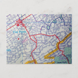 BIRMINGHAM, postal del Mapa de Vintage AL