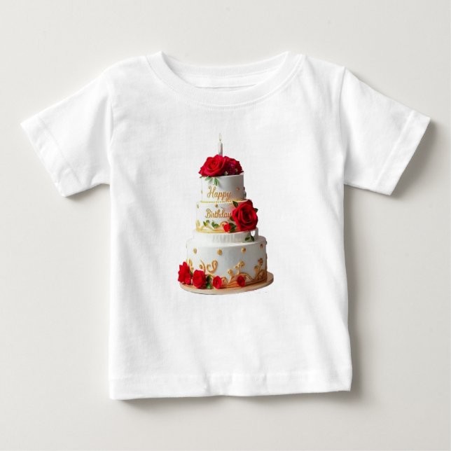 Birthday Cake Art diseña camisetas (Anverso)